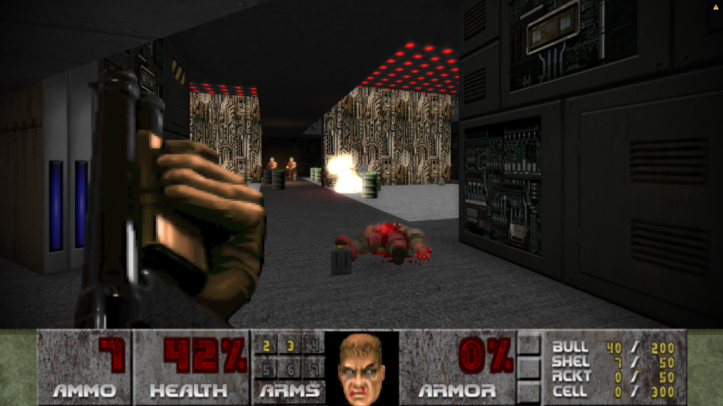 Peeping doom manager. Игра Doom 1.